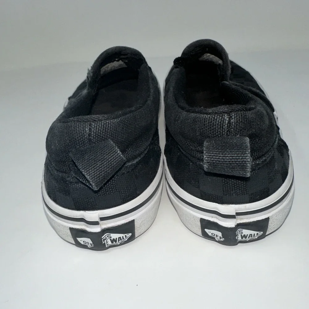 Vans Classic Black Checkerboard Slip Ons‎ Kids Size 1